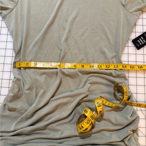 Express Light Olive Midi Bodycon Dress size M - Picture 4 of 5